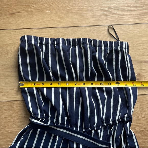 Ambiance navy and white striped romper. Size S - Picture 7 of 7